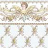 Dollhouse Miniature 1/2In Scale Wallpaper: St Elizabeth, Blue